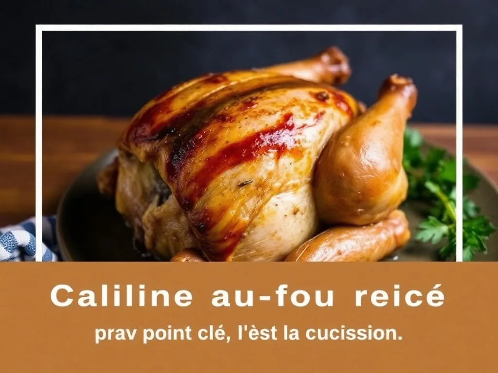 Deux cailles rôties au four dans un plat, avec thym, ail, beurre fondu et quartiers de pommes dorés.